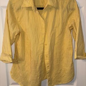 Westbound Textured Mustard Button-Down Shirt